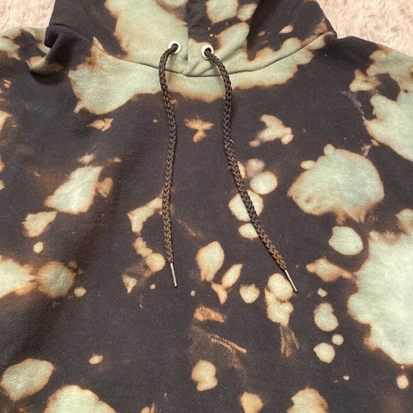 BLACK TIE DYE ULTIMATE COTTON HANES HOODIE MENS XL - Picture 3 of 6